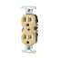 Residential Grade Duplex Receptacle, #10 Awg, 15A, Flush, 125V, Side Wire, Ivory, Duplex, 5270V-BU