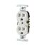 Residential Grade Duplex Receptacle, #10 Awg, 15A, Flush, 125V, Side Wire, White, Duplex, 5270W-BU