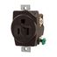 Arrow Hart Extra Heavy-Duty Industrial Single Receptacle, #14-10 Awg 15A, Panel 125V, Brown, 5284B