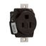 Arrow Hart Industrial Single Receptacle, #14-10 Awg 15A, Panel 125V, Brown, Nickel-Plated Brass, 5284N