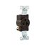 Arrow Hart Extra Heavy-Duty Industrial Single Receptacle, #14-10 Awg 20A 125V, Brown, 5-20R, 5361B