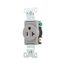 Arrow Hart Extra Heavy-Duty Industrial Grade Single Receptacle, #14-10 Awg 20A 125V, Gray, 5-20R, 5361GY