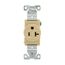 Arrow Hart Extra Heavy-Duty Industrial Single Receptacle, #14-10 Awg 20A 125V, Ivory, 5-20R, 5361V