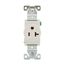 Arrow Hart Extra Heavy-Duty Industrial Single Receptacle, #14-10 Awg 20A 125V, White, 5-20R, 5361W