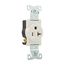 Arrow Hart Extra Heavy-Duty Industrial Single Receptacle, #14-10 Awg 20A 125V, White, 5-20R, 5361W