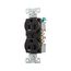 Arrow Hart Heavy-Duty Industrial Duplex Receptacle, #14-10 Awg 20A 125V, Black, 5-20R, Duplex, 5362BK
