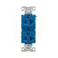 Arrow Hart Heavy-Duty Industrial Grade Duplex Receptacle, #14 To 10 Awg 20A, 125V, Blue, 5-20R, 5362BL