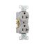 Arrow Hart Heavy-Duty Industrial Duplex Receptacle, #14-10 Awg 20A 125V, Gray, 5-20R, Duplex, 5362GY