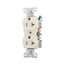 Arrow Hart Heavy-Duty Industrial Duplex Receptacle, #14-10 Awg 20A 125V, Light Almond, Duplex, 5362LA