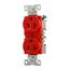 Arrow Hart Heavy-Duty Industrial Duplex Receptacle, #14-10 Awg 20A 125V, Red, 5-20R, Duplex, 5362RD