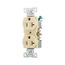 Arrow Hart Heavy-Duty Industrial Duplex Receptacle, #14-10 Awg 20A 125V, Ivory, 5-20R, Duplex, 5362V