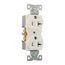 Arrow Hart Heavy-Duty Industrial Duplex Receptacle, #14-10 Awg 20A 125V, White, 5-20R, Duplex, 5362W