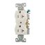 Arrow Hart Heavy-Duty Industrial Duplex Receptacle, #14-10 Awg 20A 125V, White, 5-20R, Duplex, 5362W