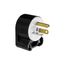 Arrow Hart Ultra Grip Straight Blade Angled Plug, #16-12 Awg 20A 125V, 5-20P, 2-Pole 3-Wire, 5366AN