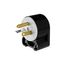 Arrow Hart Ultra Grip Straight Blade Angled Plug, #16-12 Awg 20A 125V, 5-20P, 2-Pole 3-Wire, 5366AN