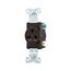 Arrow Hart Industrial Single Receptacle, #14-10 Awg 20A, 250V, Brown, 6-20R, 5461B