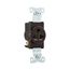 Arrow Hart Industrial Single Receptacle, #14-10 Awg 20A, 250V, Brown, 6-20R, 5461B