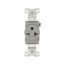 Arrow Hart Industrial Single Receptacle, #14-10 Awg 20A, 250V, Gray, 6-20R, 5461GY