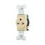 Arrow Hart Industrial Single Receptacle, #14-10 Awg 20A, 250V, Ivory, 6-20R, 5461V