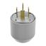 Arrow Hart Auto Grip Plug, #12-4 Awg 60A, 120/208V, Gray, 18-60P, 4-Pole, 4-Wire, 5517N