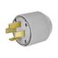 Arrow Hart Auto Grip Plug, #12-4 Awg 60A, 120/208V, Gray, 18-60P, 4-Pole, 4-Wire, 5517N