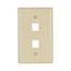 Modular Wallplate, 2 Port Modular, Midsize, Iv, 5520V-MSP