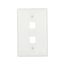 Modular Wallplate, 2 Port Modular, Midsize, Wh, 5520W-MSP