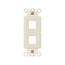 Modular Mounting Strap, 2-Port, Light Almond, Mounting Strap Insert Elastomer (Tpe), 110 Style, 5522-5ELA