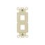 Modular Mounting Strap, 2-Port, Residential Communications, Ivory, Flush Mount, 110 Style, 5522-5EV