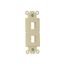 Modular Mounting Strap, 2-Port, Residential Communications, Ivory, Flush Mount, 110 Style, 5522-5EV