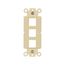 Modular Mounting Strap, 3-Port, Residential Communications, Ivory, Flush Mount, 110 Style, 5523-5EV