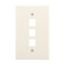 Modular Wallplate, 3 Port, Light Almond Used w/ 110 Style Modular Jacks, Adapters, Inserts, 5530LA-MSP