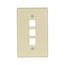 Modular Wallplate, 3 Port, Midsize Iv, Used w/ 110 Style Modular Jacks, Adapters, 5530V-MSP