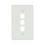 Modular Wallplate, 3 Port Modular, Midsize, Wh, 5530W-MSP