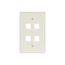 Modular Wallplate, 4 Port Modular, Midsize, La, 5540LA-MSP