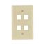 Modular Wallplate, 4 Port Modular, Midsize, Iv, 5540V-MSP