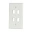 Modular Wallplate, 4 Port Modular, Midsize, Wh, 5540W-MSP