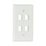 Modular Wallplate, 4 Port Modular, Midsize, Wh, 5540W-MSP