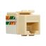 Modular Data Jack, Ivory, 8-Position, 8-Conductor, 568A/B, Category 6 Rj45, 5546-6V