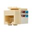 Modular Data Jack, Ivory, 8-Position, 8-Conductor, 568A/B, Category 6 Rj45, 5546-6V