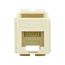Modular Data Jack, Light Almond, 6-Position, 6-Conductor, Usdoc, Category 3 Rj11, 5547-3ELA