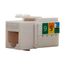 Modular Data Jack, White, 6-Position, 6-Conductor, Usdoc, Category 3 Rj11, 5547-3EW