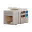 Modular Data Jack, White, 8-Position, 8-Conductor, 568A/B, Category 5E Rj45, 5547-5EW
