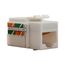 Modular Data Jack, White, 8-Position, 8-Conductor, 568A/B, Category 5E Rj45, 5547-5EW