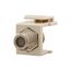 Modular Jacks & Adapters, Coax Type F Insert Adapter, Video, Snap-In, Light Almond, 5552-5ELA