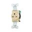 Arrow Hart Industrial Single Receptacle, #14-10 Awg 15A, 250V, Ivory, 6-15R, 5661V