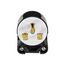 Straight Blade Angled Plug, #18-12 Awg 15A, 250V w/ Thermoplastic Housing, 6-15P, 2-Pole 3-Wire, 5666AN