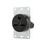 Receptacle, #12 -4 Awg, 30A, Flush, 250V, Back, Black, Nema 6-30R, 2-Pole 3-Wire, 5700N