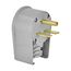 Arrow Hart Extra Heavy-Duty Angled Plug, #12-4 Awg 30A, 250V, Gray, 6-30P, 2-Pole 3-Wire, Screw, 5701AN