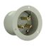Arrow Hart Flanged Inlet, #12-4 Awg, 30A, 277V, Gray, 7-30P, 2-Pole 3-Wire, Grounding, Screw, 5703NFI